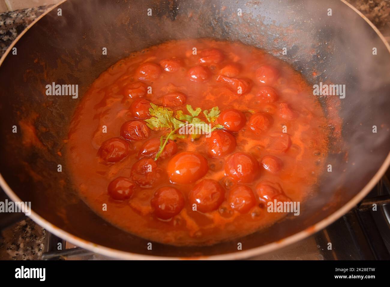 sauce tomate pachino Banque D'Images