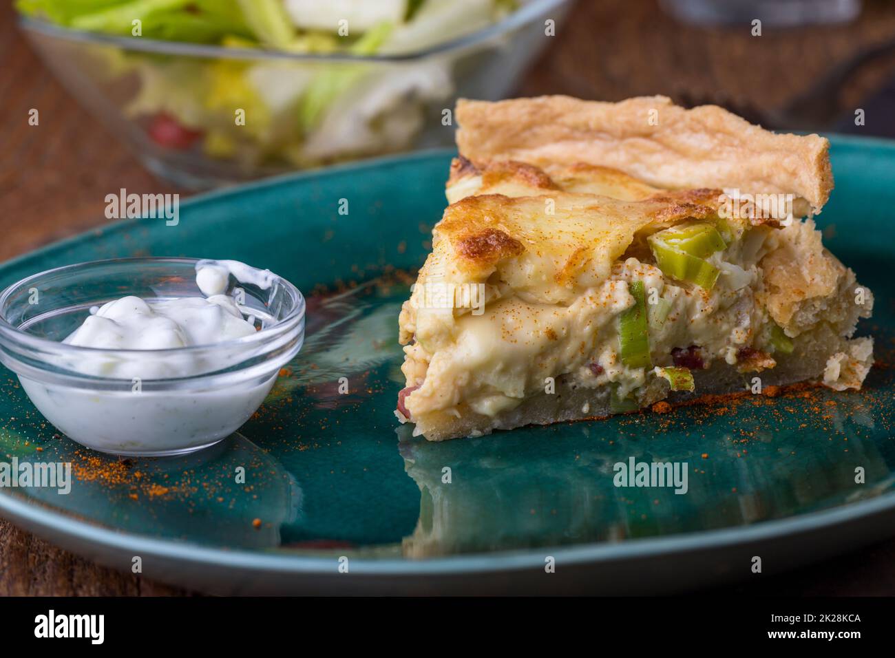 quiche française lorraine Banque D'Images