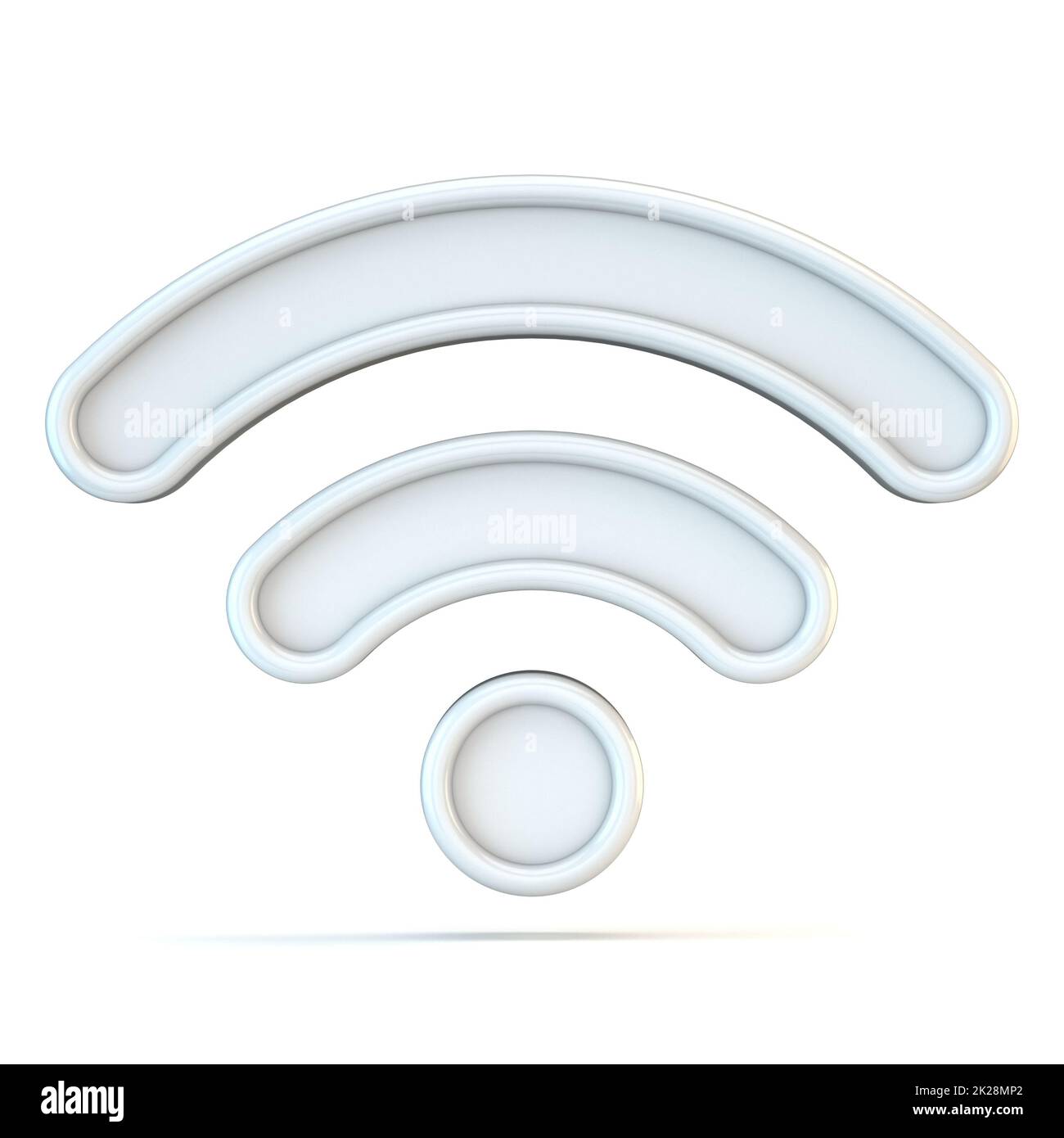 Signe WiFi blanc 3D Banque D'Images