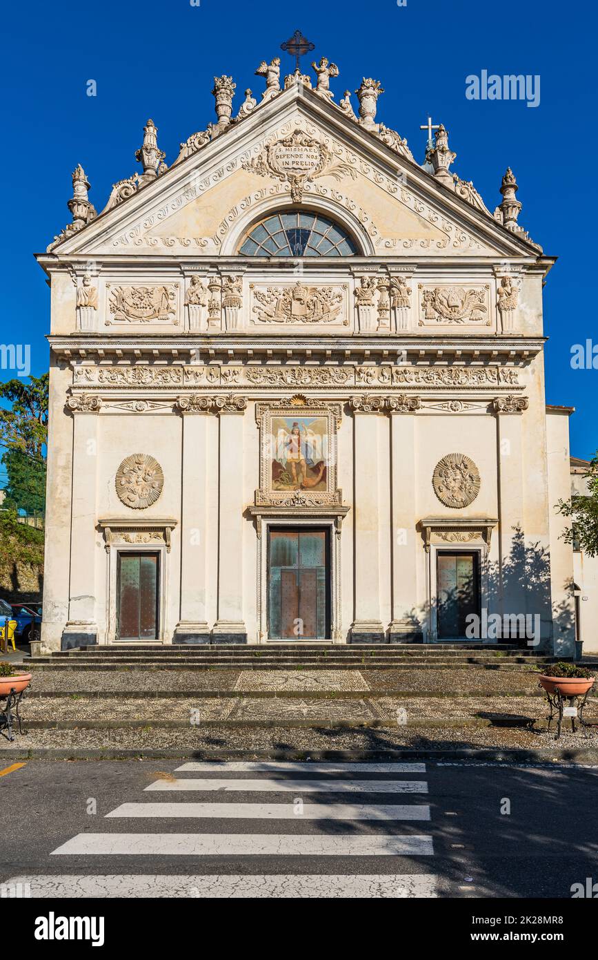 Église de Pieve Ligure Banque D'Images
