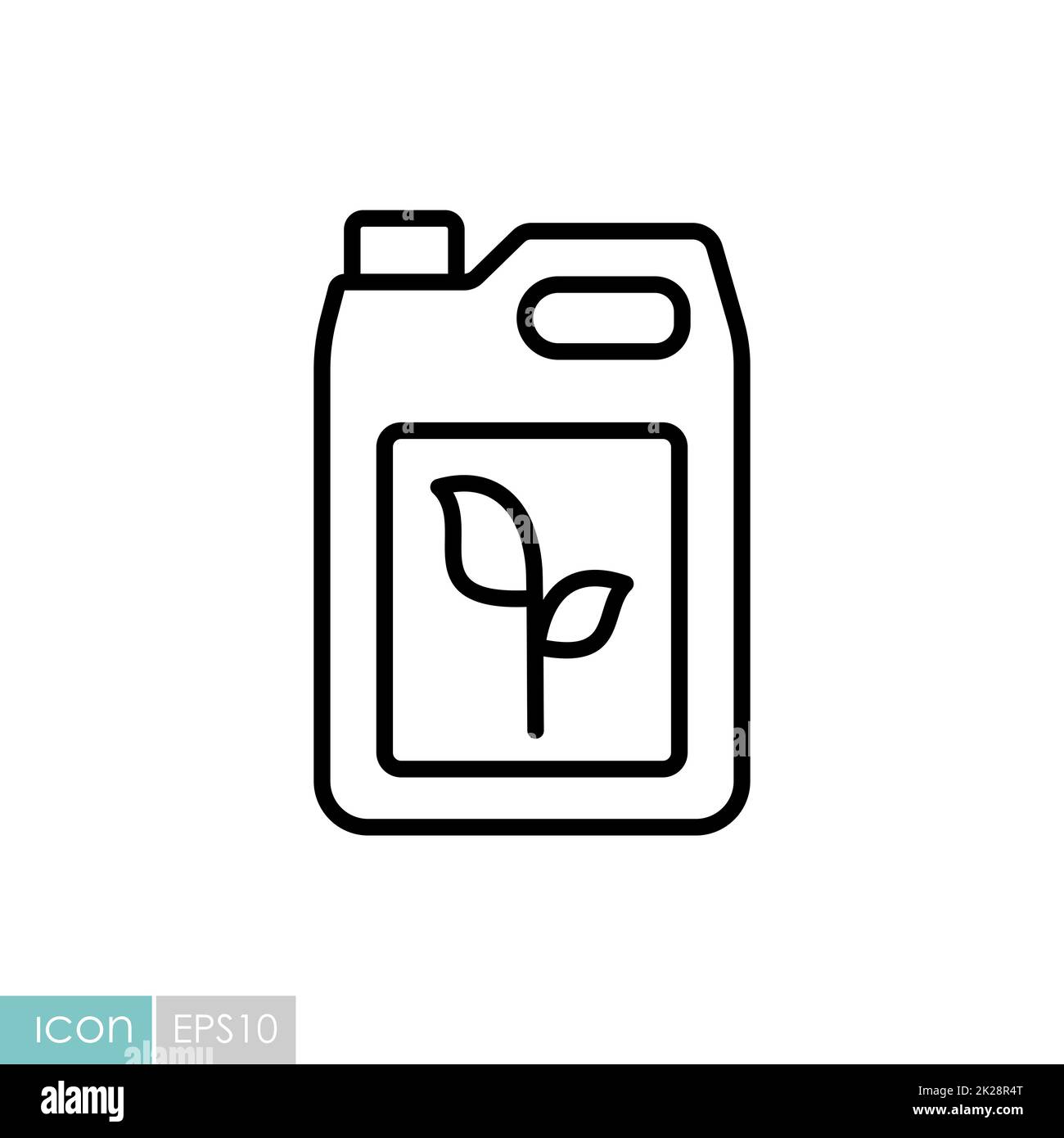 Icône vecteur canister d'engrais végétaux Banque D'Images