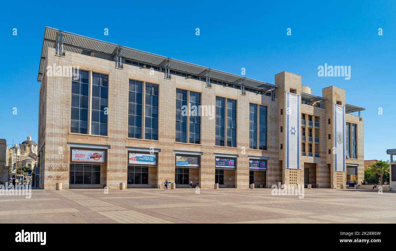 Sagra Square et la municipalité de Jérusalem Banque D'Images