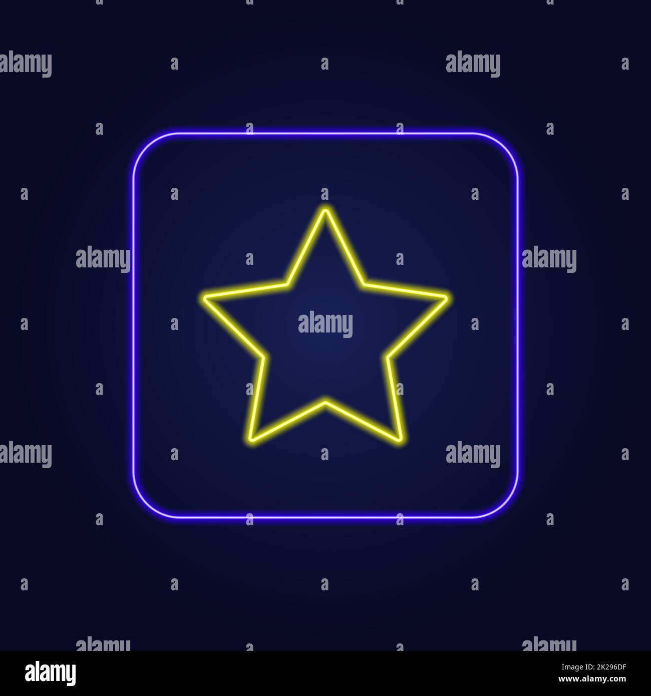 Magnifique icône en forme d'étoile fluo colorée et élégante - Vector Banque D'Images
