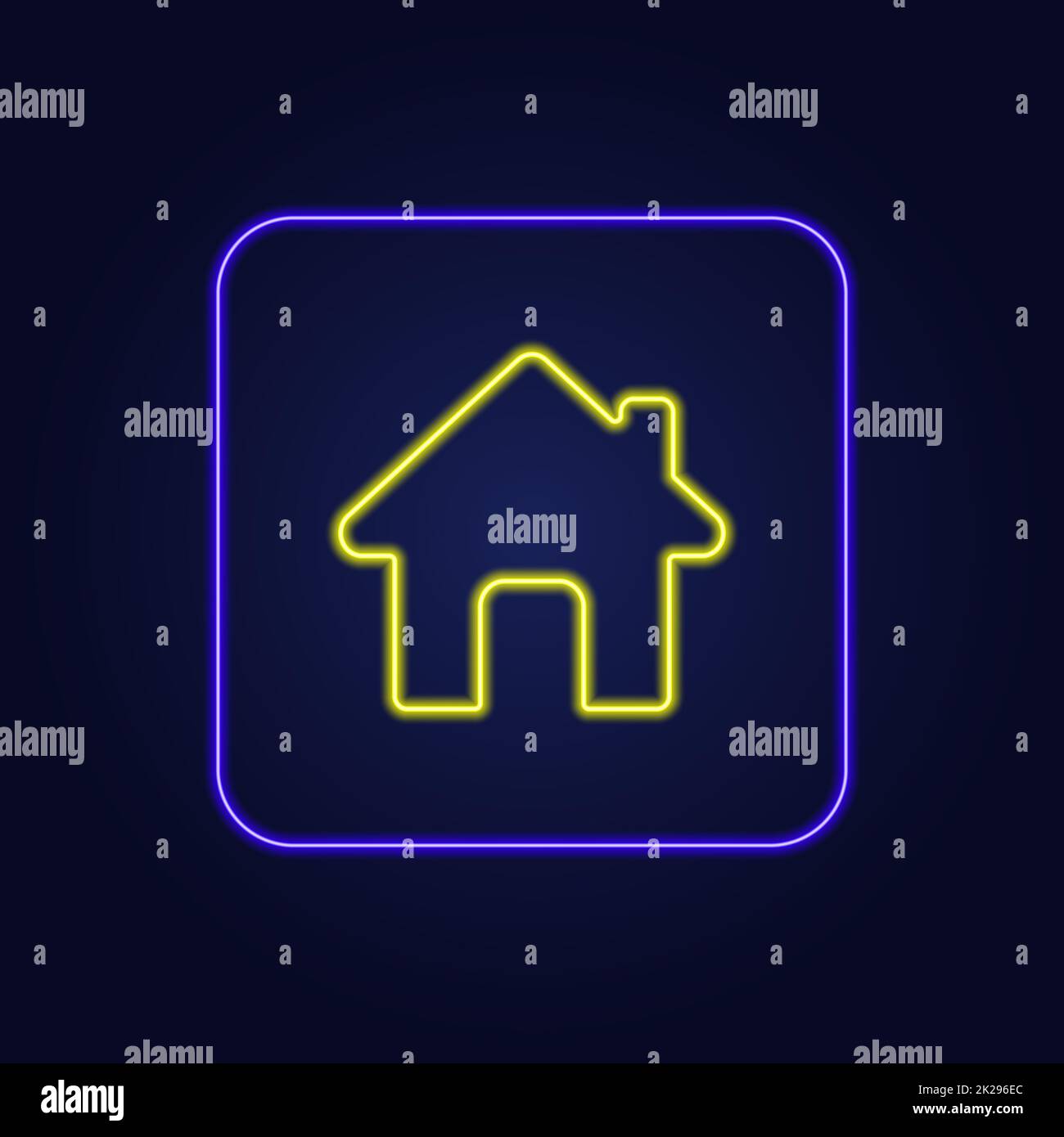 Magnifique icône de maison au néon coloré et élégant - Vector Banque D'Images