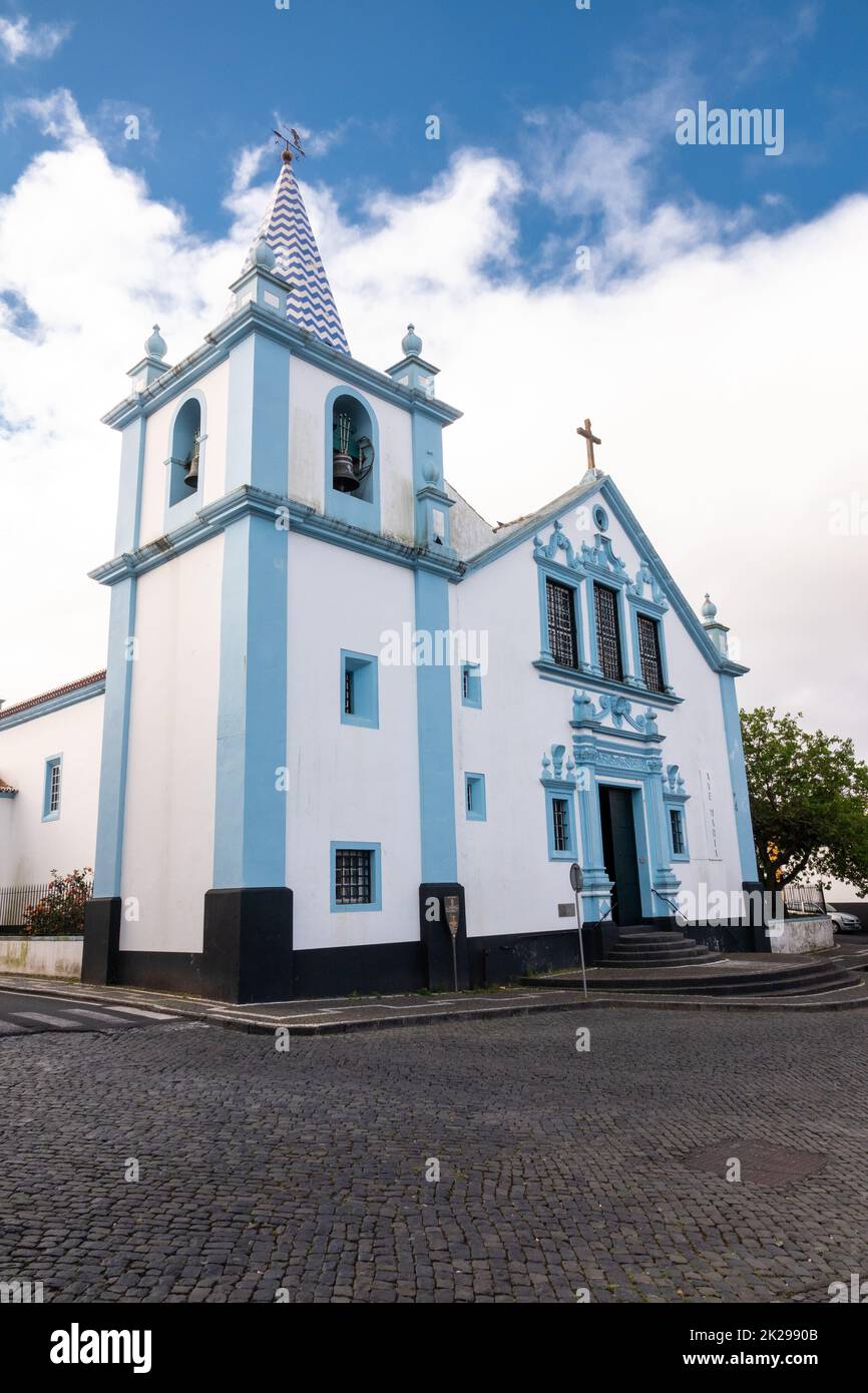 Le Sanctuaire de notre-Dame de la conception, Santuário Nossa Senhora da Conceição, à Angra do Heroismo, île de Terceira, Açores, Portugal. Banque D'Images