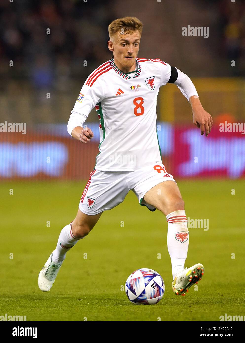 Matthew Smith du pays de Galles en action lors du match du groupe D de l'UEFA Nations League au stade du Roi Baudouin, à Bruxelles. Date de la photo: Jeudi 22 septembre 2022. Banque D'Images