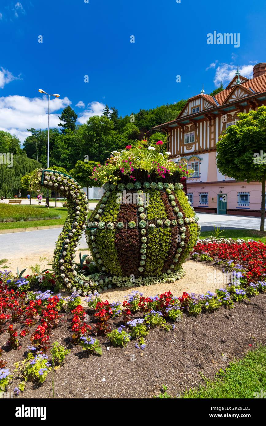 Luhacovice, ville thermale pittoresque du sud de la Moravie, République tchèque Banque D'Images