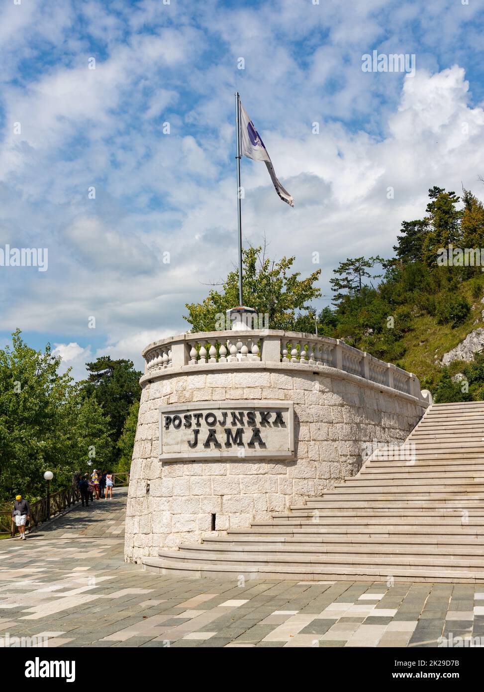 Entrée de la grotte de Postojna Banque D'Images