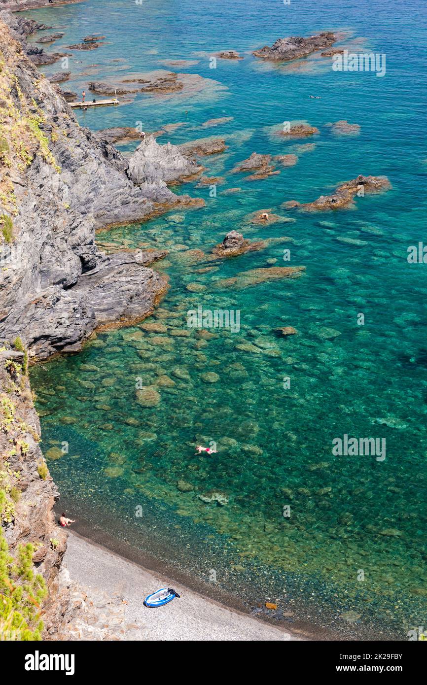 Cap de Peyrefite, Languedoc-Roussillon, France Banque D'Images