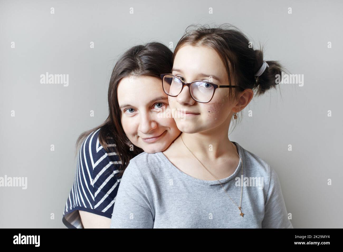 Femme avec jeune fille Banque D'Images