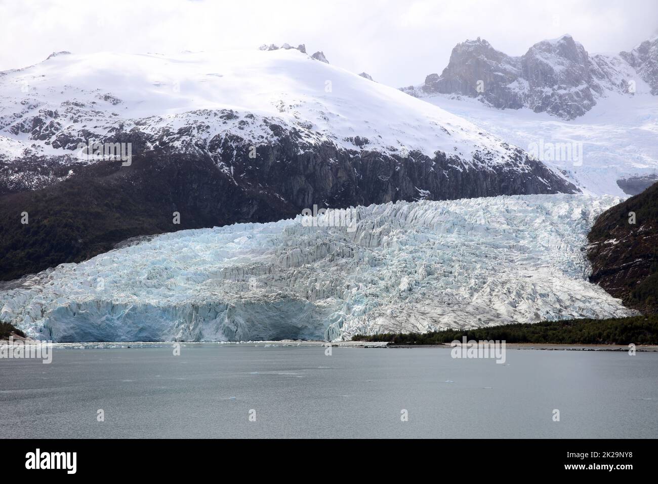 Glacier Pia en Patagonie. Chili. Amérique du Sud Banque D'Images