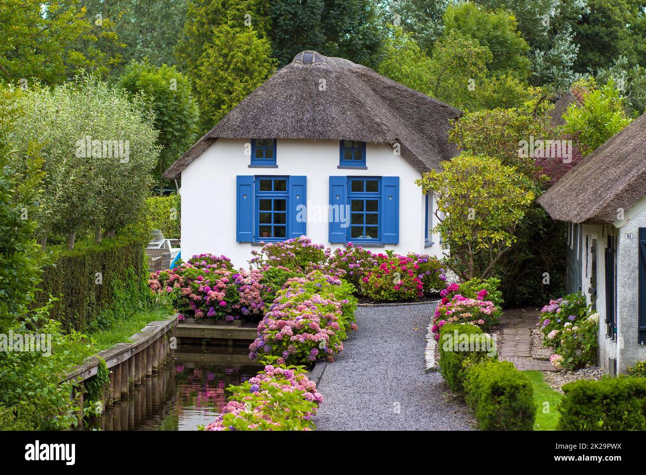 GIETHOORN, PAYS-BAS Banque D'Images