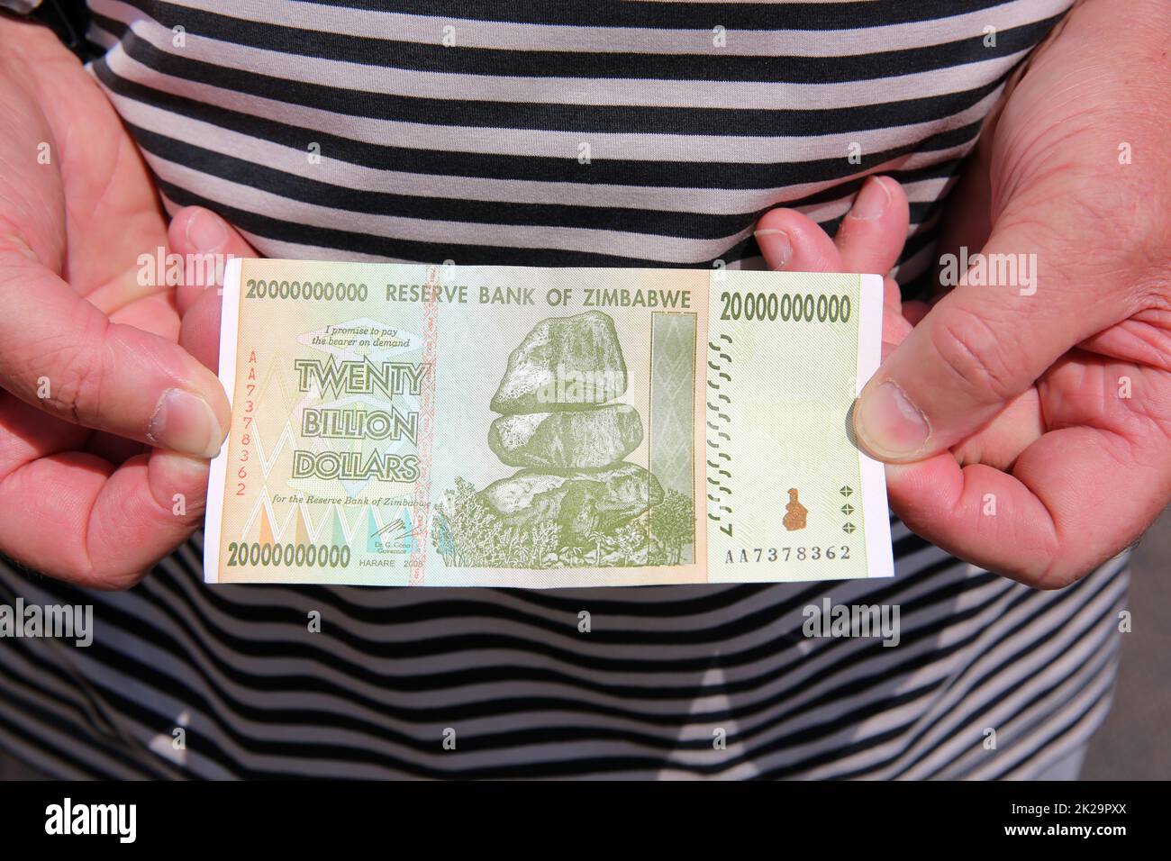 Dollar zimbabwéen Banque D'Images