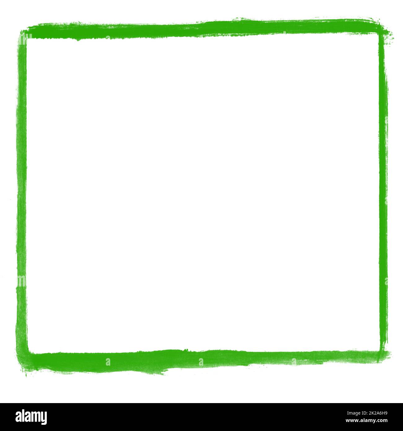 Cadre peint à la main vide de couleur verte Banque D'Images Cadre peint à la main vide de couleur verte Banque D'Images