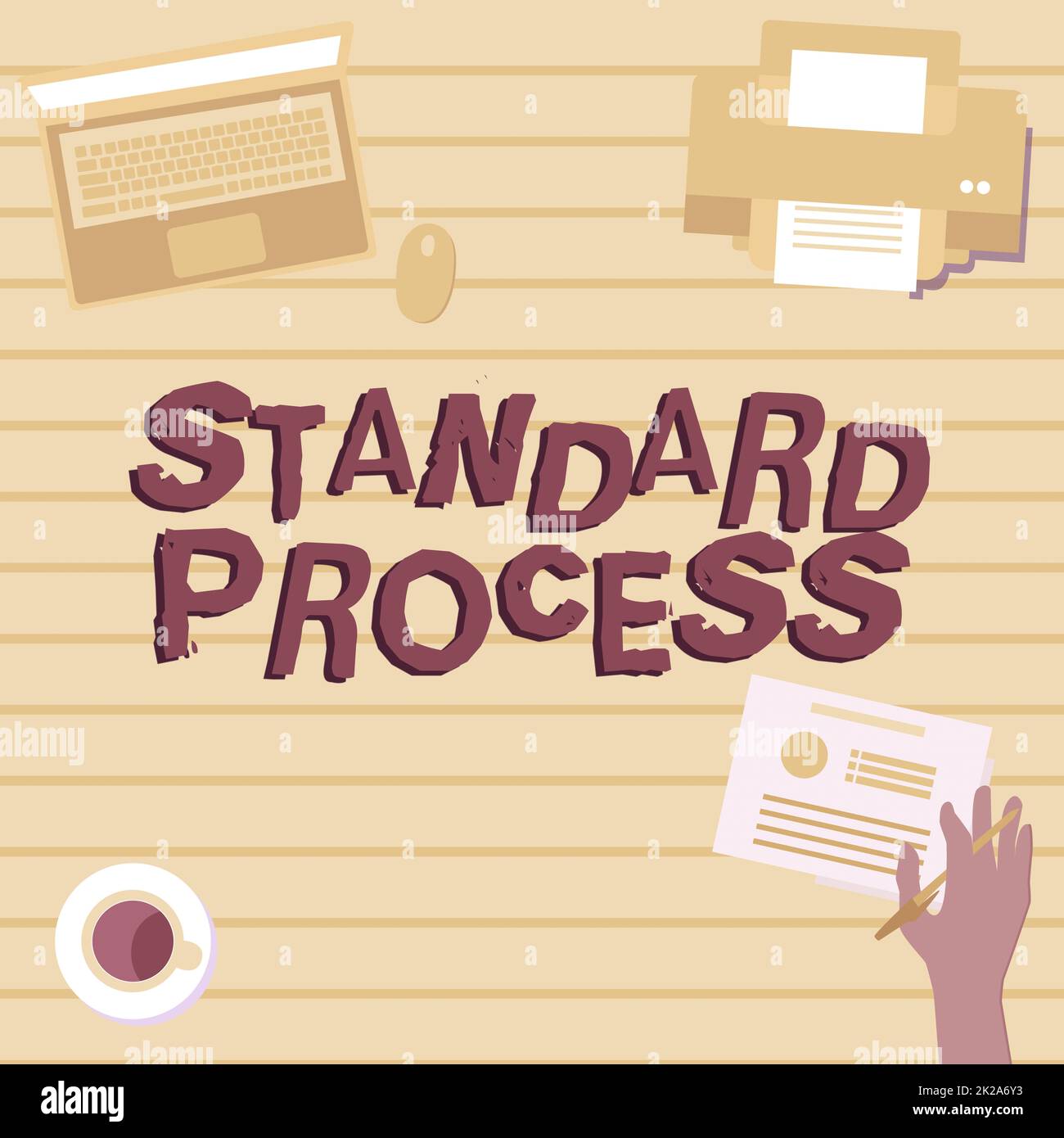 Écriture Affichage de texte processus standard. Les règles conceptuelles de la photo sont mises en correspondance avec la qualité du produit final main tenant stylo création de plans pour de nouvelles idées étonnantes Banque D'Images