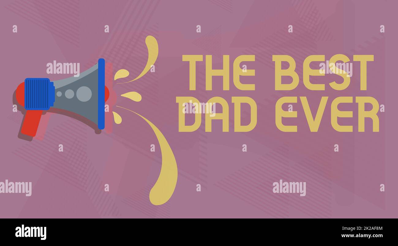 Affichage conceptuel le meilleur papa jamais vu.Concept signification