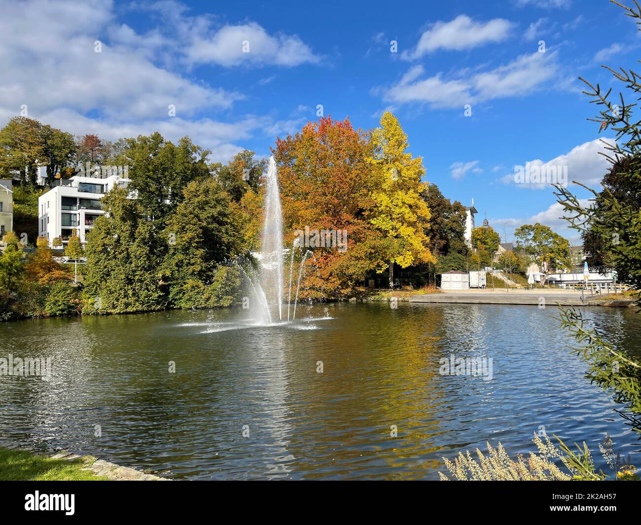 Impression d'automne dans le parc spa Bad Schwalbach Banque D'Images