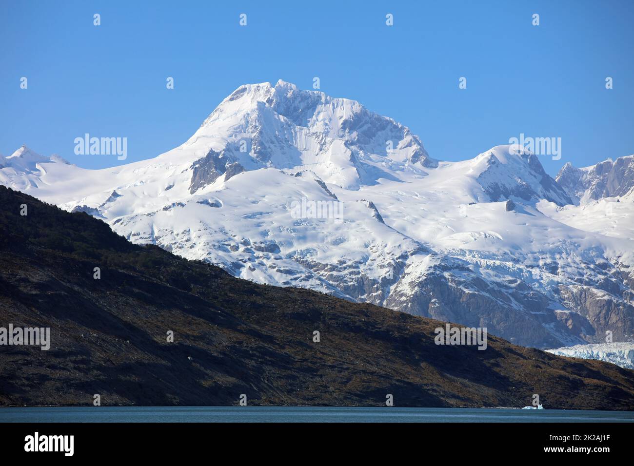 Baie d'Ainsworth et glacier Marinelli en Patagonie. Chili Banque D'Images