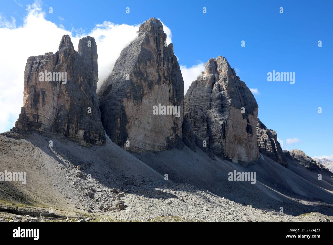 Trois pics de Lavaredo. Dolomites. Tyrol du Sud. Italie Banque D'Images