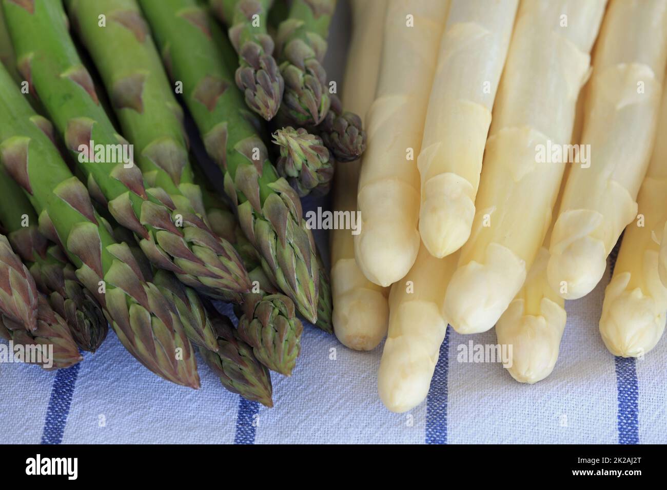 Asperges vertes et blanches Banque D'Images