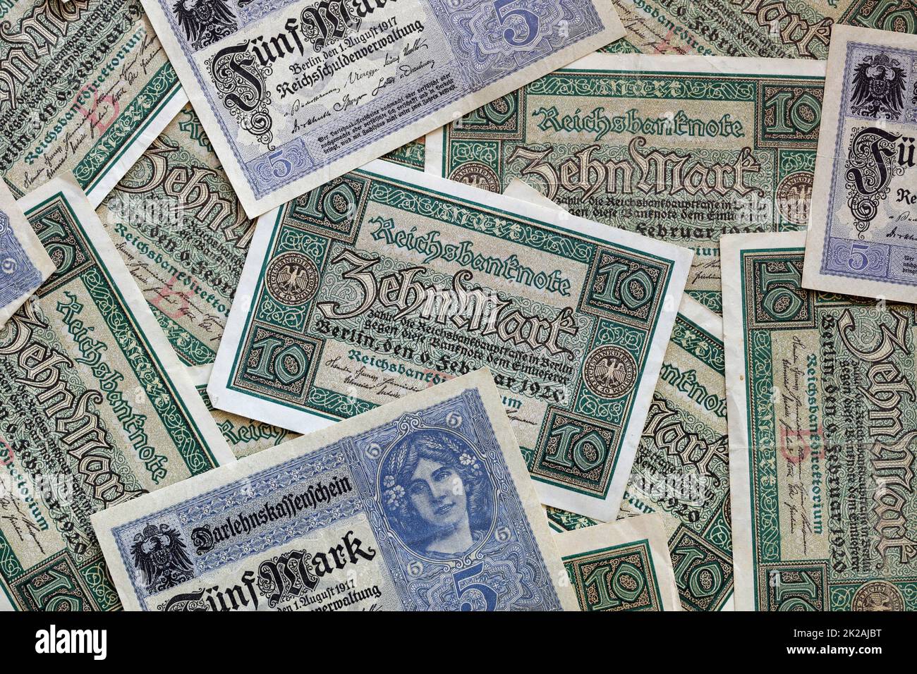 Argent papier allemand vintage Banque D'Images