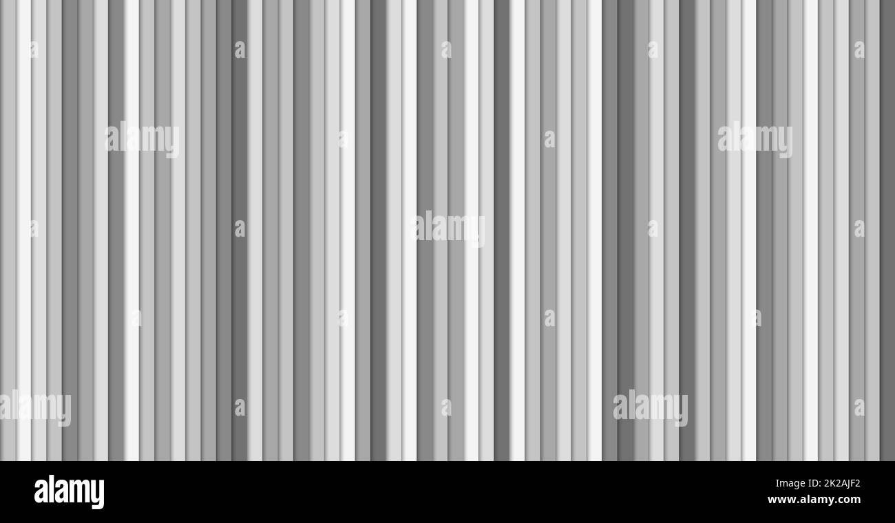 Lignes verticales claires sur fond panoramique gris - vecteur Banque D'Images