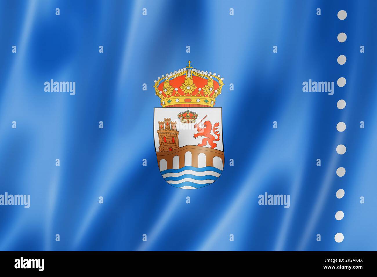 Drapeau de la province d'Ourense, Espagne Banque D'Images