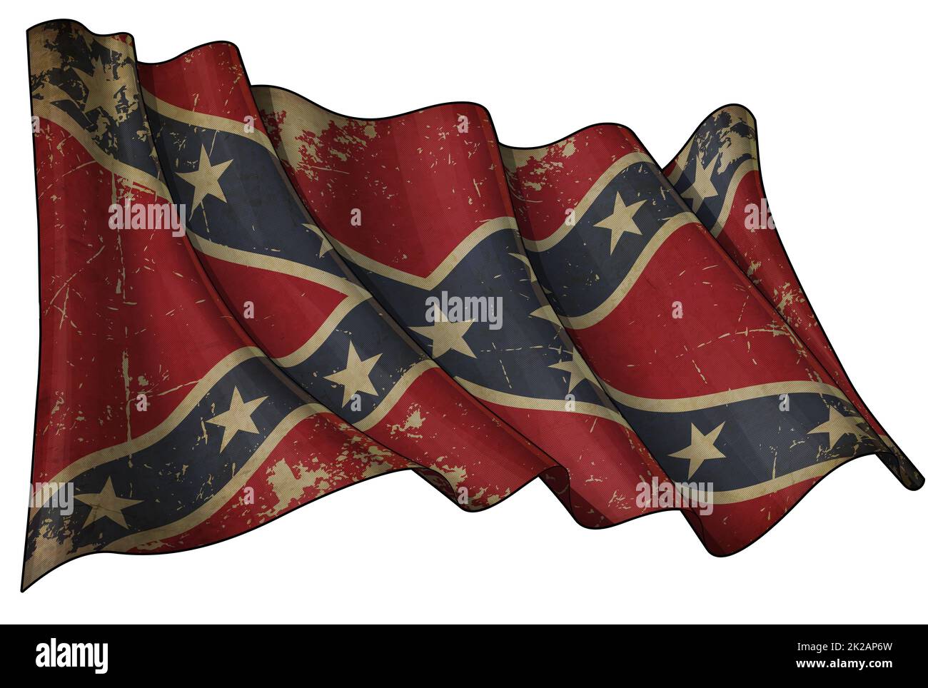 Drapeau historique Confederate Rebel Banque D'Images
