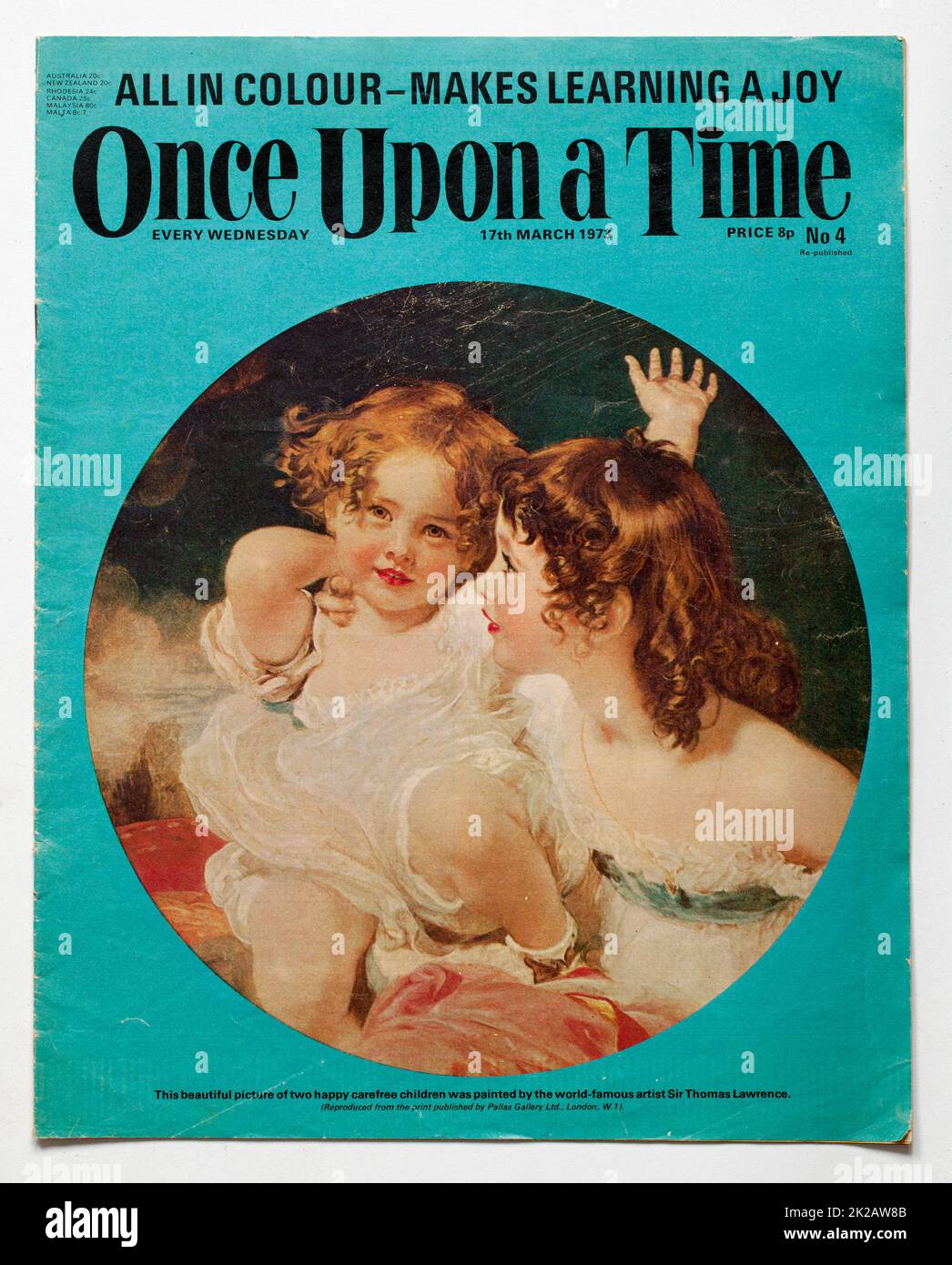 Numéro des années 1970 de Once Upon A Time Childrens Magazine - thomas lawrence; Banque D'Images