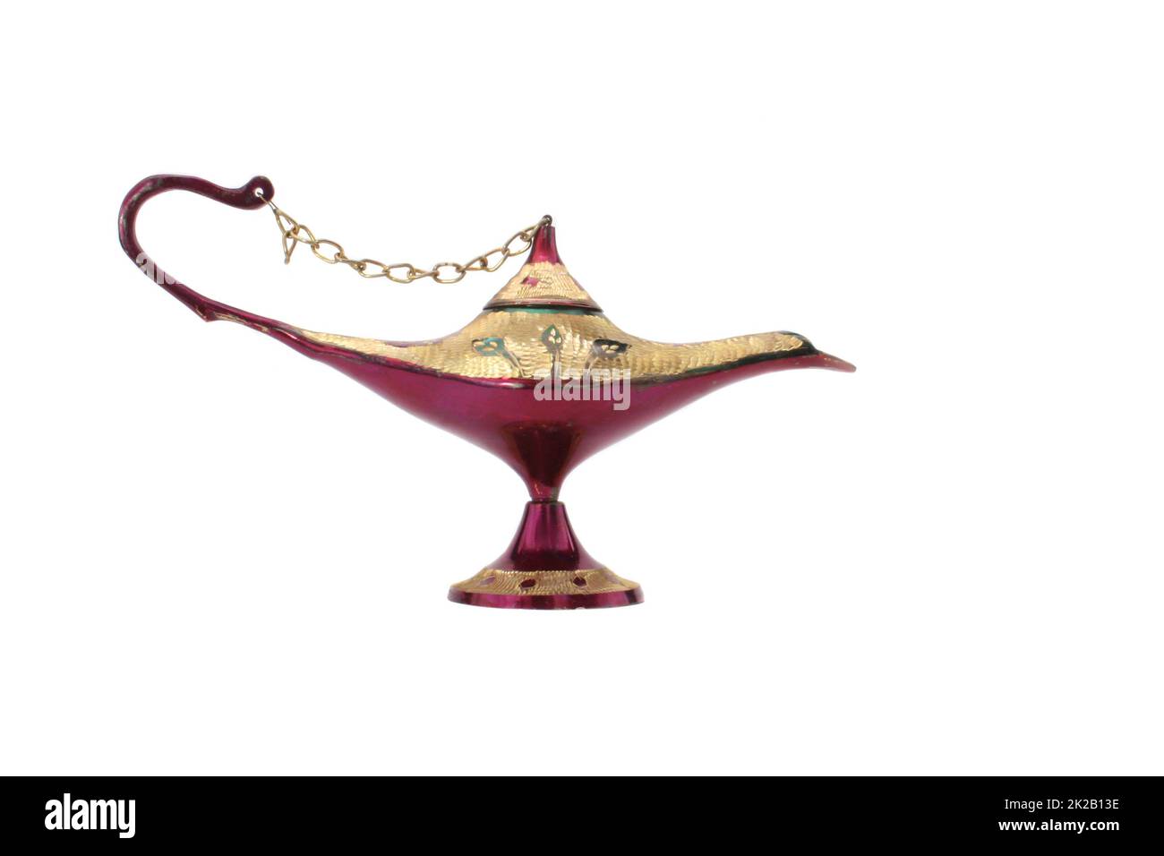 Old Oil Lamp from the Middle East Isolated Banque D'Images