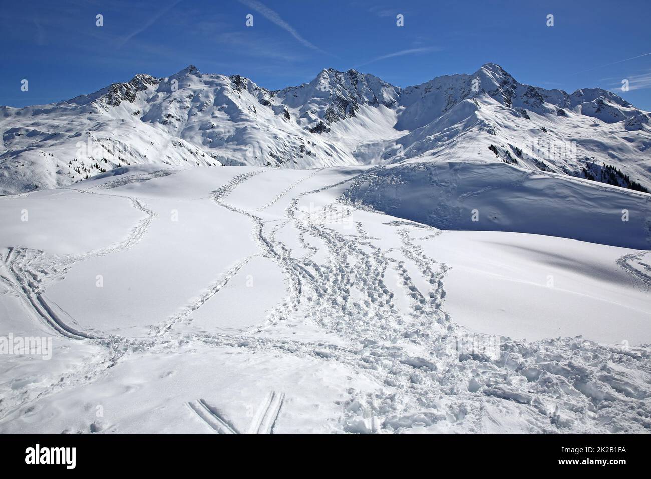 Alpes européennes en hiver. Vorarlberg. Autriche Banque D'Images