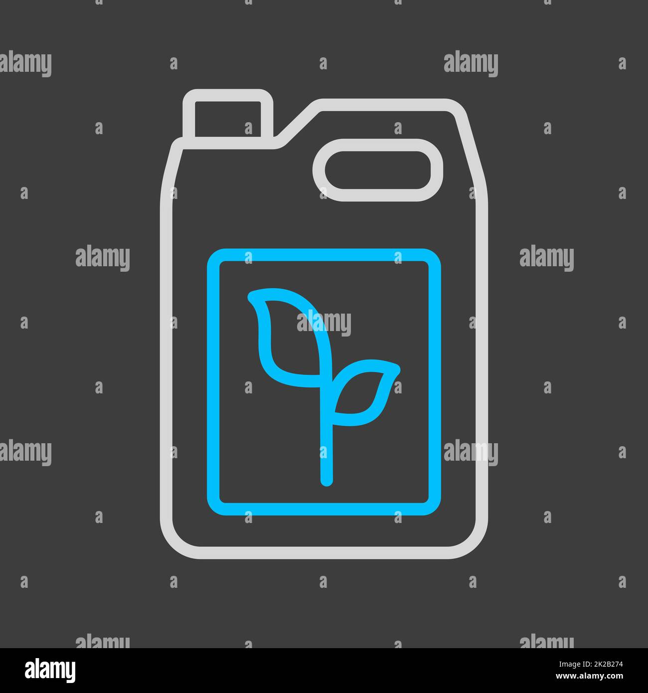 Icône vecteur canister d'engrais végétaux Banque D'Images