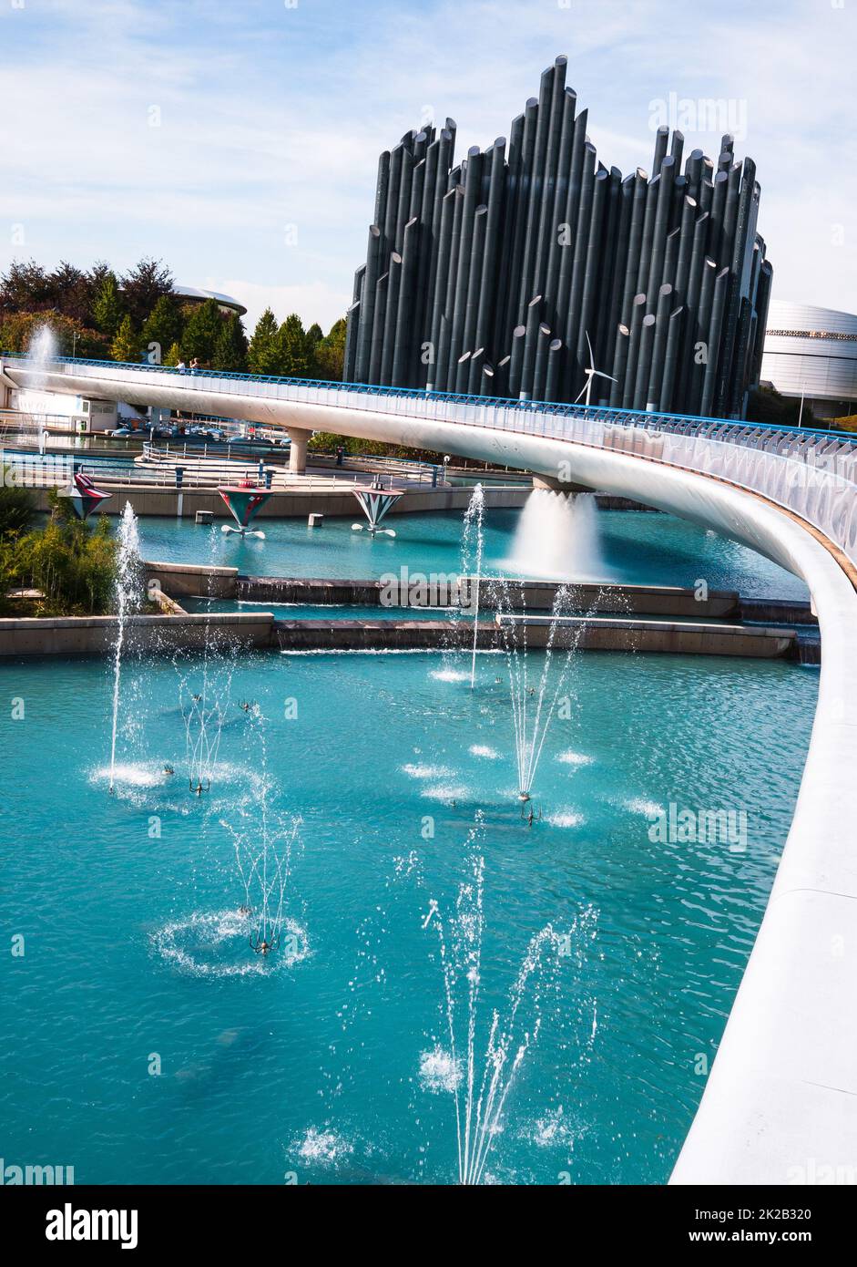 Le voyage extraordinaire - vue sur le parc à thème du Futuroscope Banque D'Images