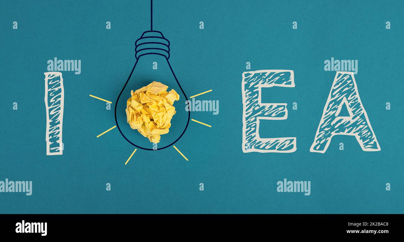 Concept d'ampoule, ayant une nouvelle idée, brainstorming, start up business, marketing créatif, éducation Banque D'Images