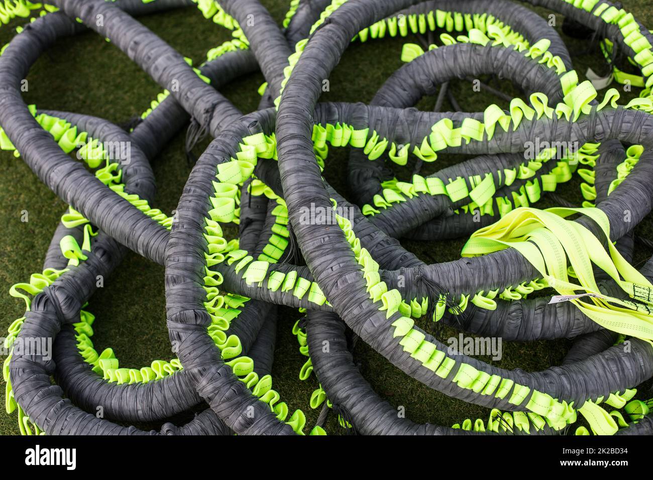 Pile de corde de saut à l'élastique Banque D'Images