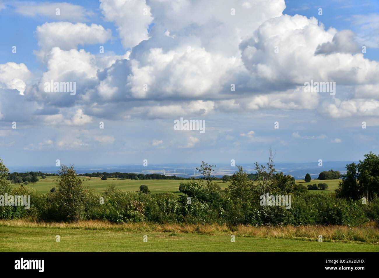 Le pays de Rhön de distances ouvertes Banque D'Images