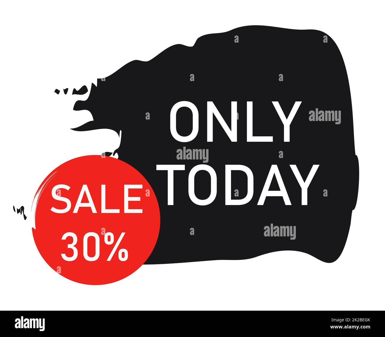 Bannière Web de peinture, carte de visite, modèle de rabais de 30 % - Vector Banque D'Images