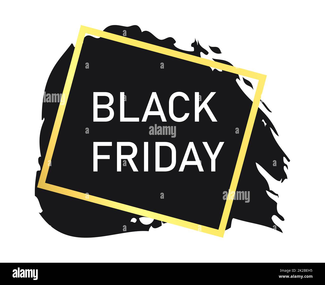 Bannière Web avec trait de peinture, carte de visite, modèle DE VENDREDI NOIR - Vector Banque D'Images