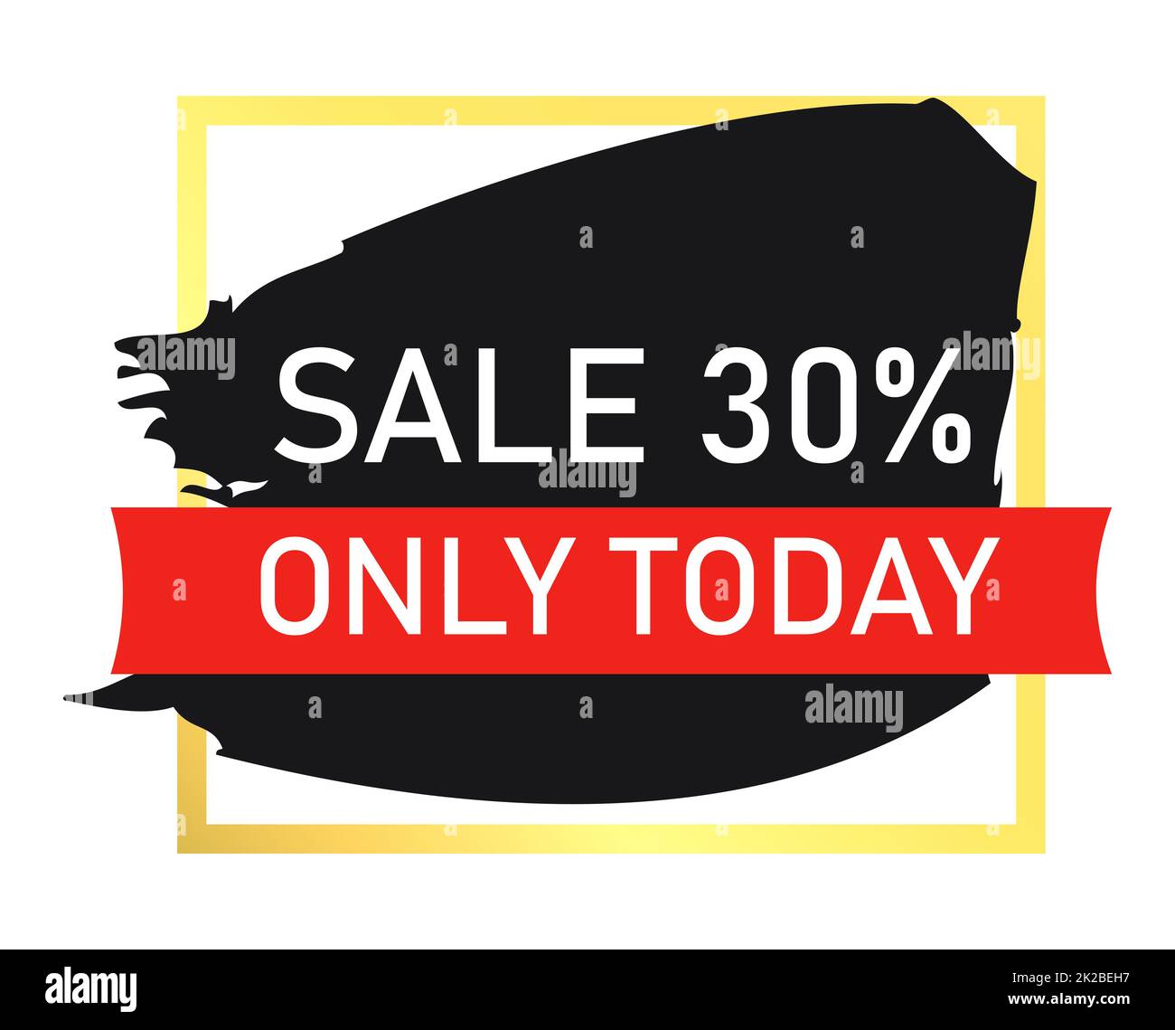 Bannière Web de peinture, carte de visite, modèle de rabais de 30 % - Vector Banque D'Images