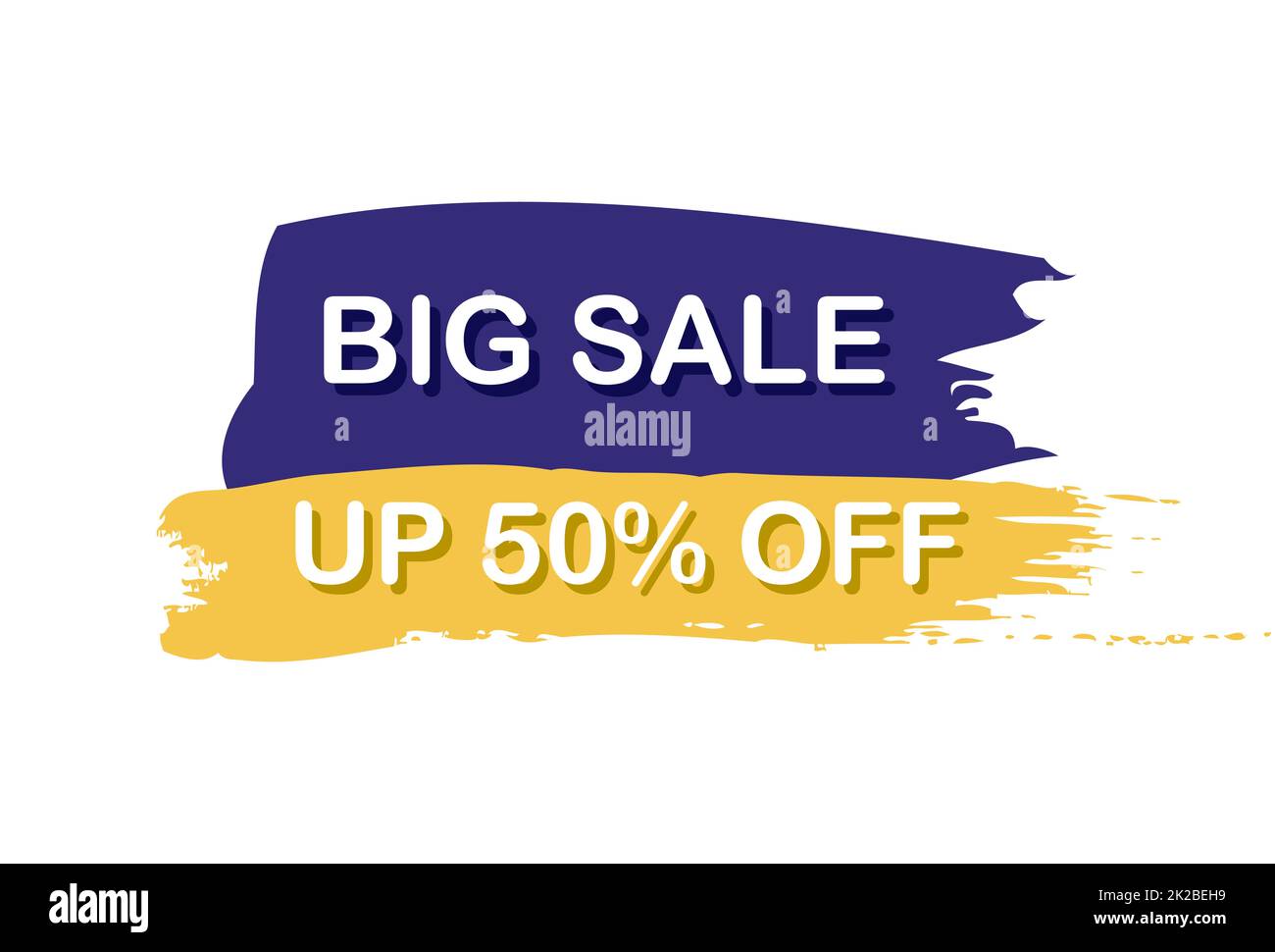 Bannière Web, modèle, carte postale publicité grande vente 50 pour cent de rabais - Vector Banque D'Images