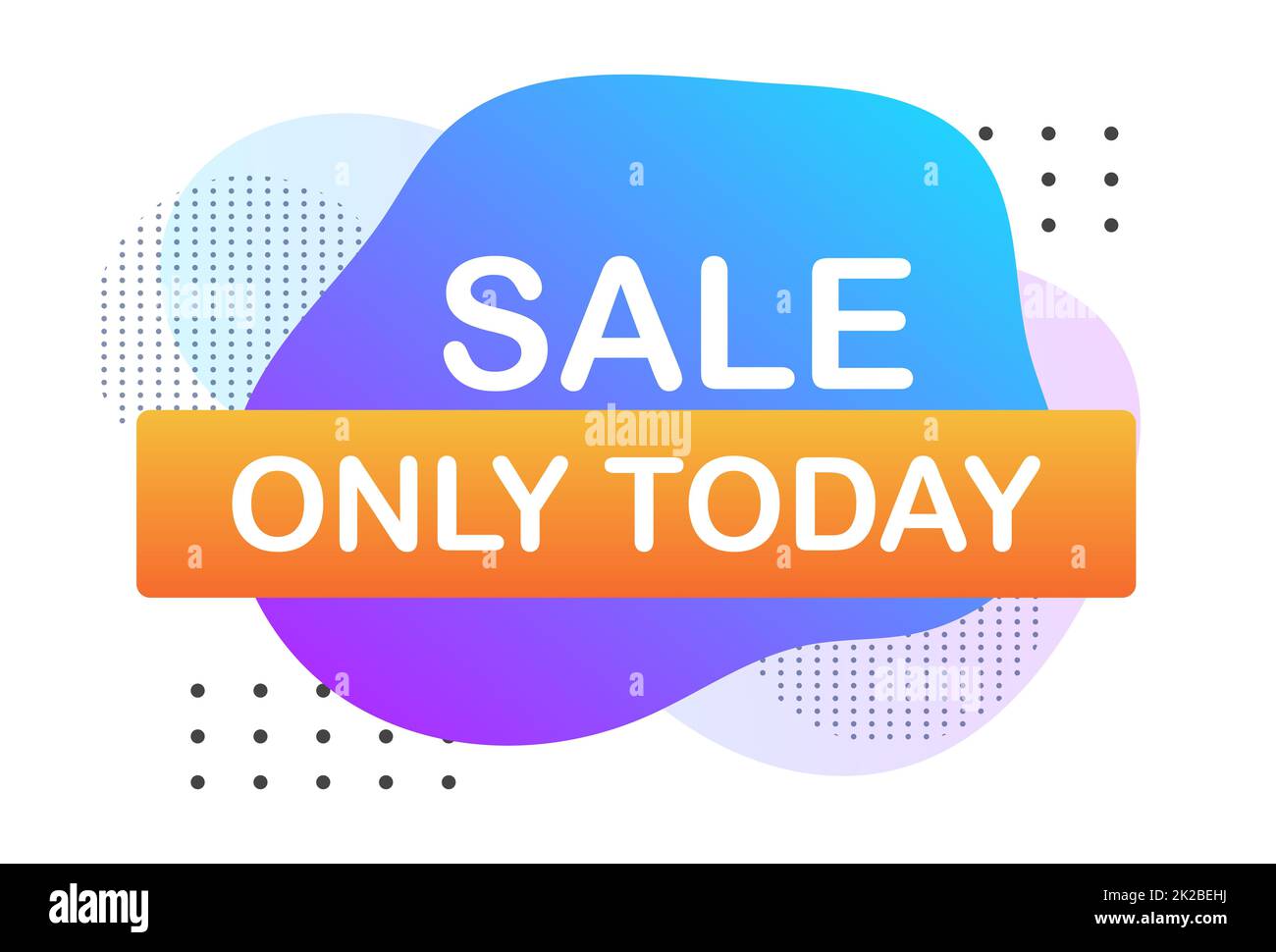 Bannière web abstraite, carte de visite, MODÈLE DE VENTE AUJOURD'HUI UNIQUEMENT - Vector Banque D'Images