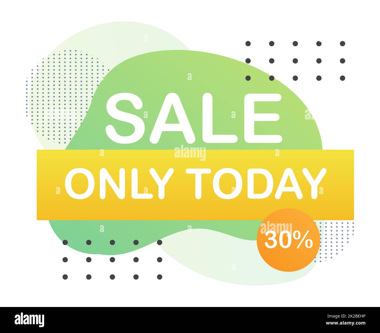 Bannière web abstraite, carte de visite, SOLDE AUJOURD'HUI SEULEMENT 30 pour cent modèle - Vector Banque D'Images