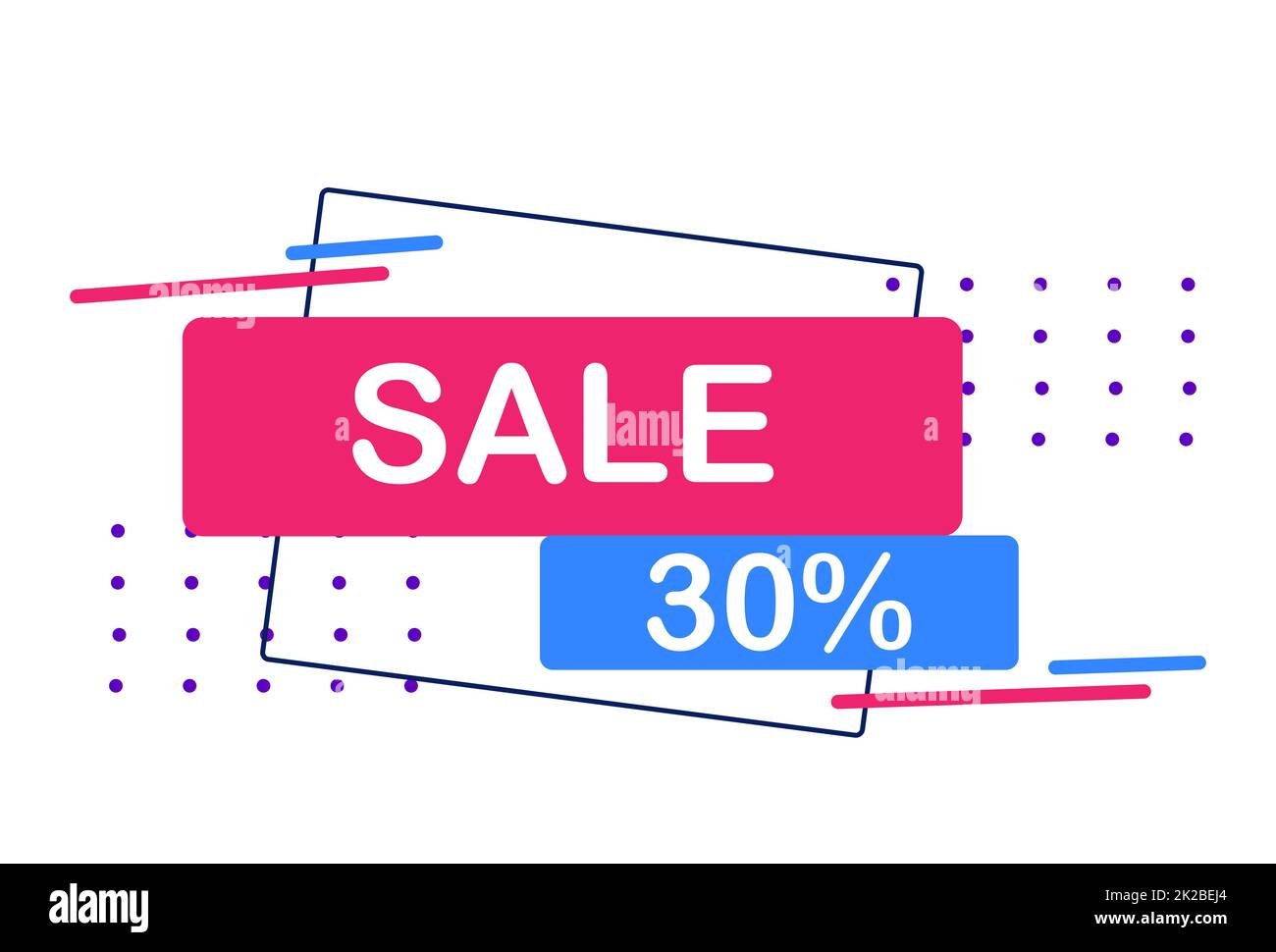 Bannière web abstraite, carte de visite, modèle DE VENTE 30 POUR CENT - Vector Banque D'Images