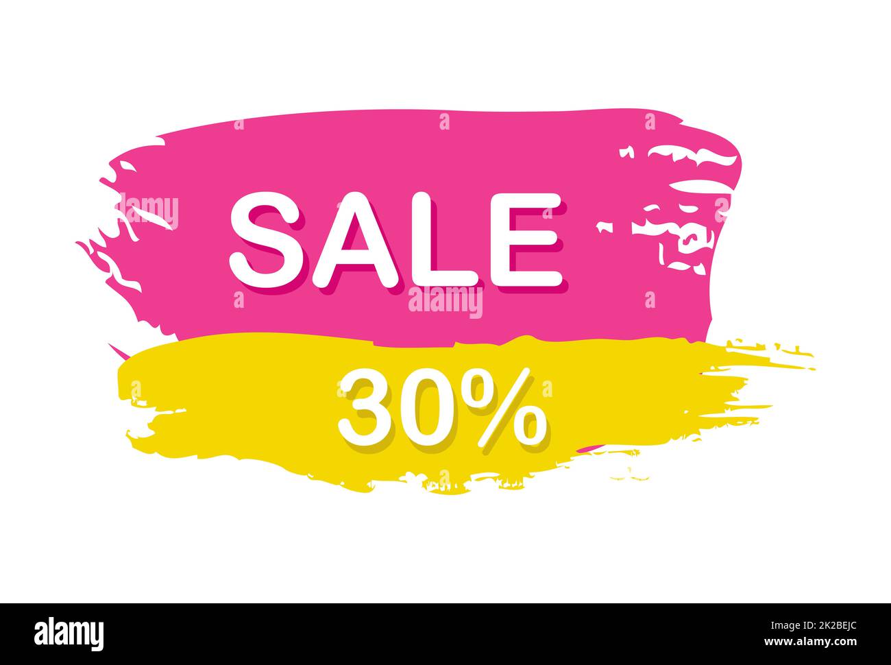 Bannière Web de peinture, carte de visite, modèle de rabais de 30 % - Vector Banque D'Images