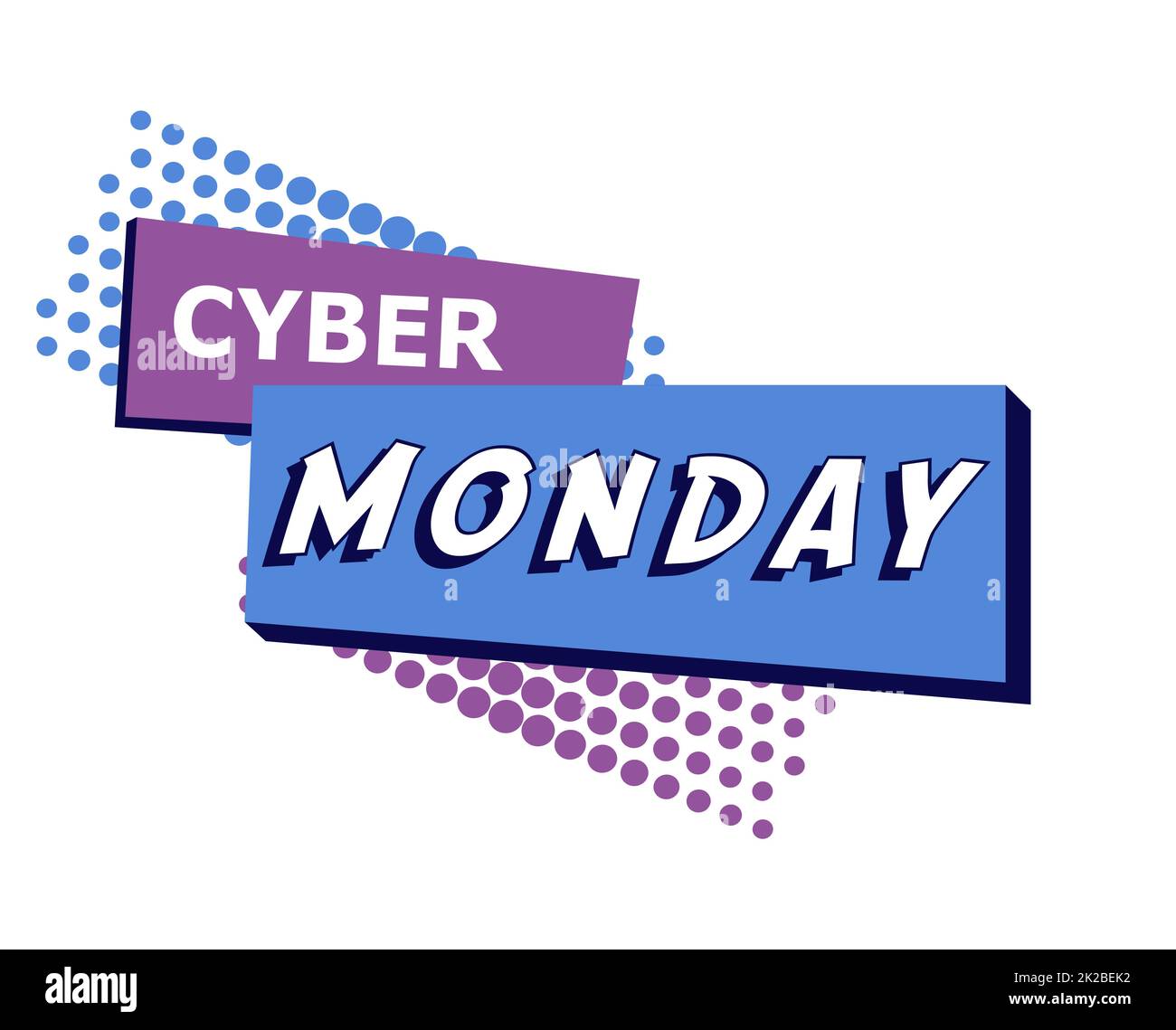 Bannière web abstraite, carte de visite, modèle CYBER MONDAY - Vector Banque D'Images