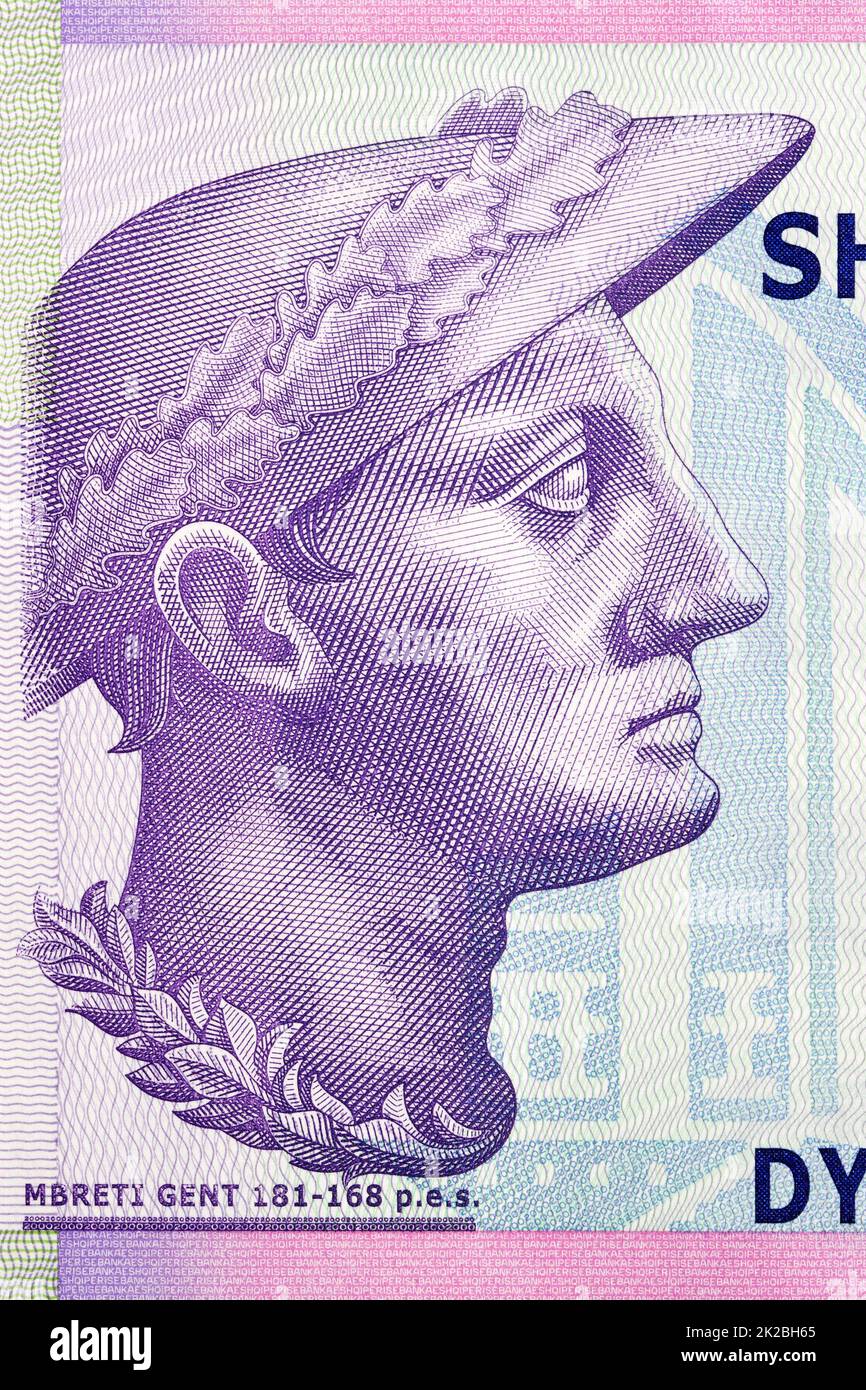 Gentius un portrait de l'argent albanais Banque D'Images