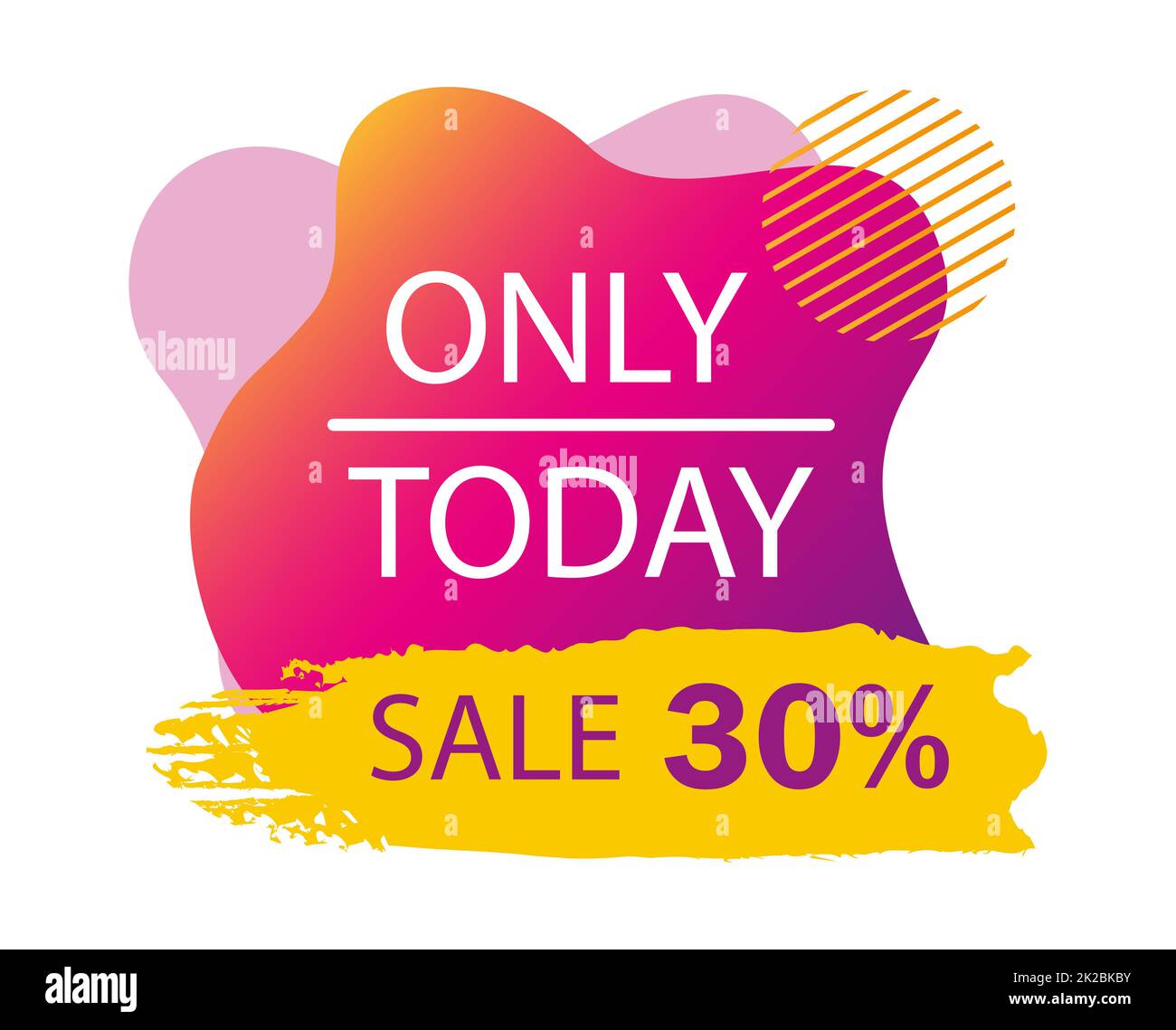 Bannière web abstraite, carte de visite, SOLDE AUJOURD'HUI SEULEMENT 30 pour cent modèle - Vector Banque D'Images