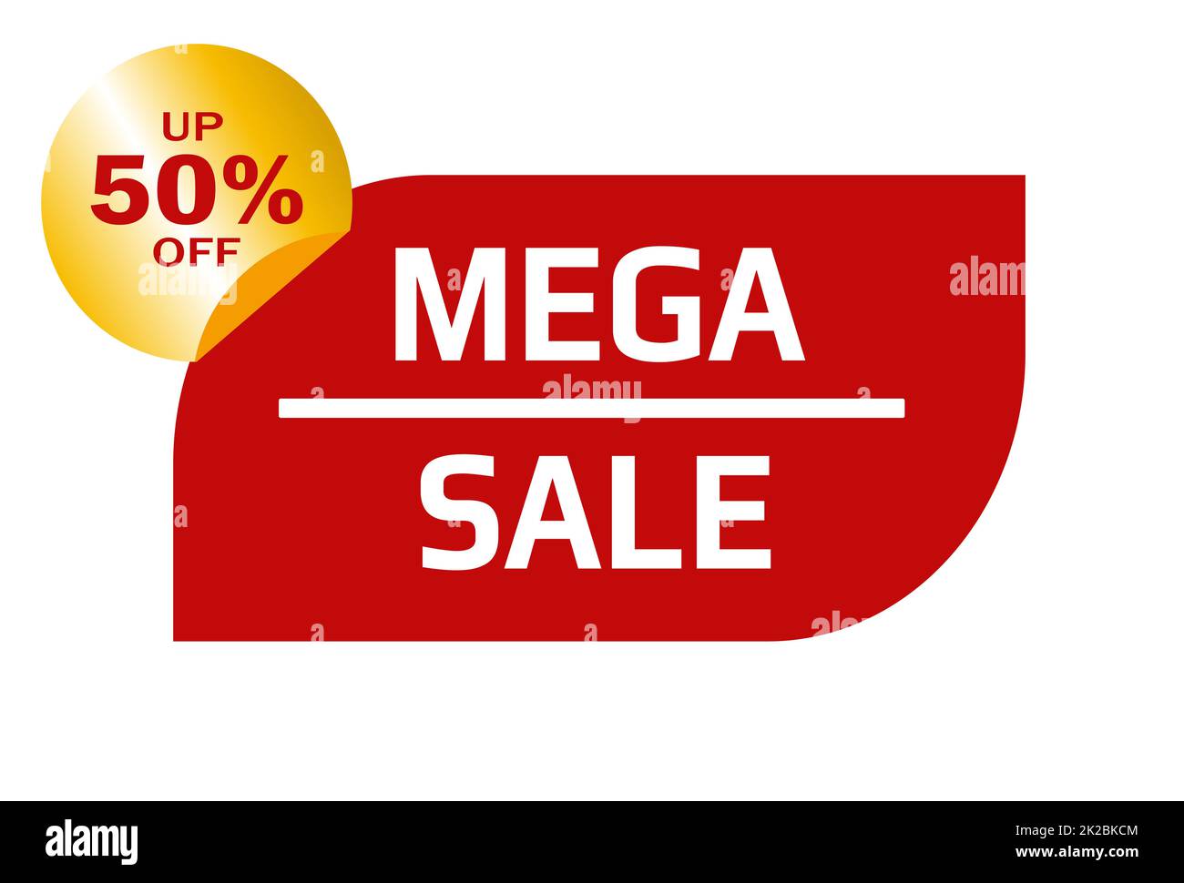 Bannière web abstraite, carte de visite, modèle MEGA SOLDE 50% - Vector Banque D'Images