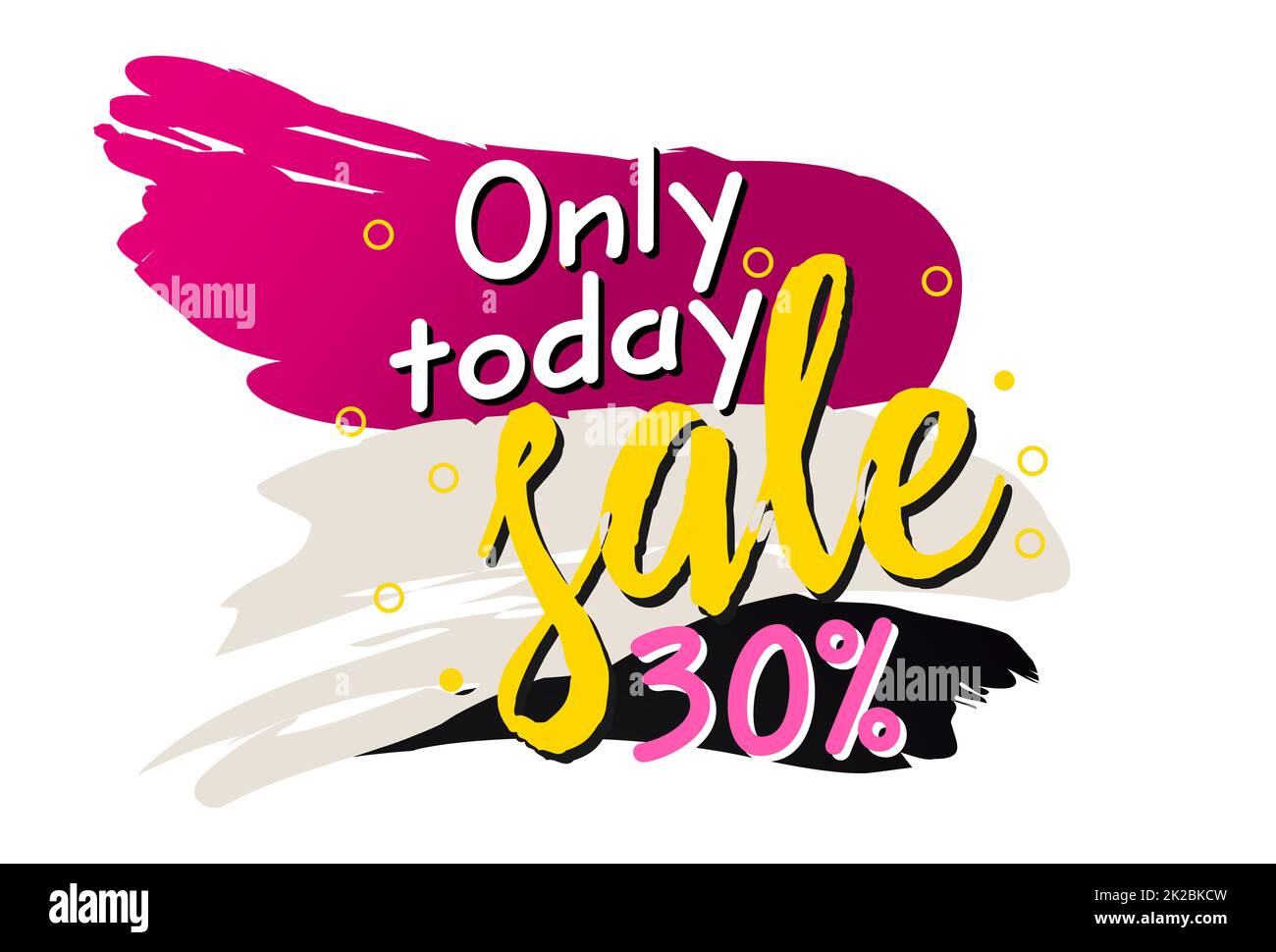 Bannière Web de peinture, carte de visite, modèle de rabais de 30 % - Vector Banque D'Images