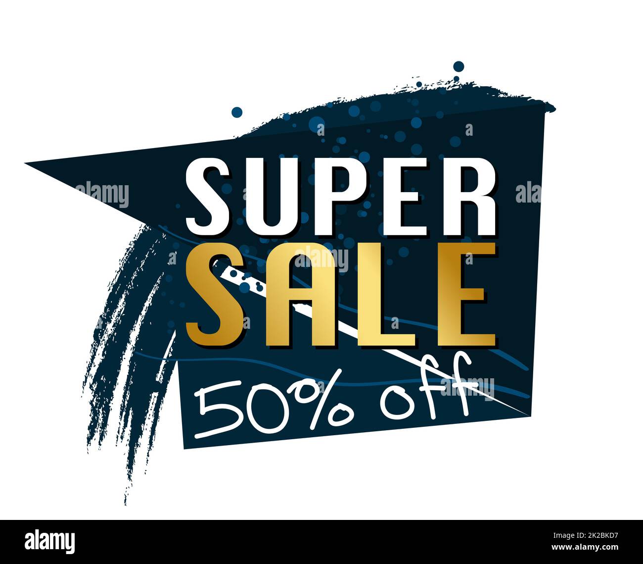 Bannière Web de peinture, modèle de carte de visite SUPER 50 % de rabais - Vector Banque D'Images